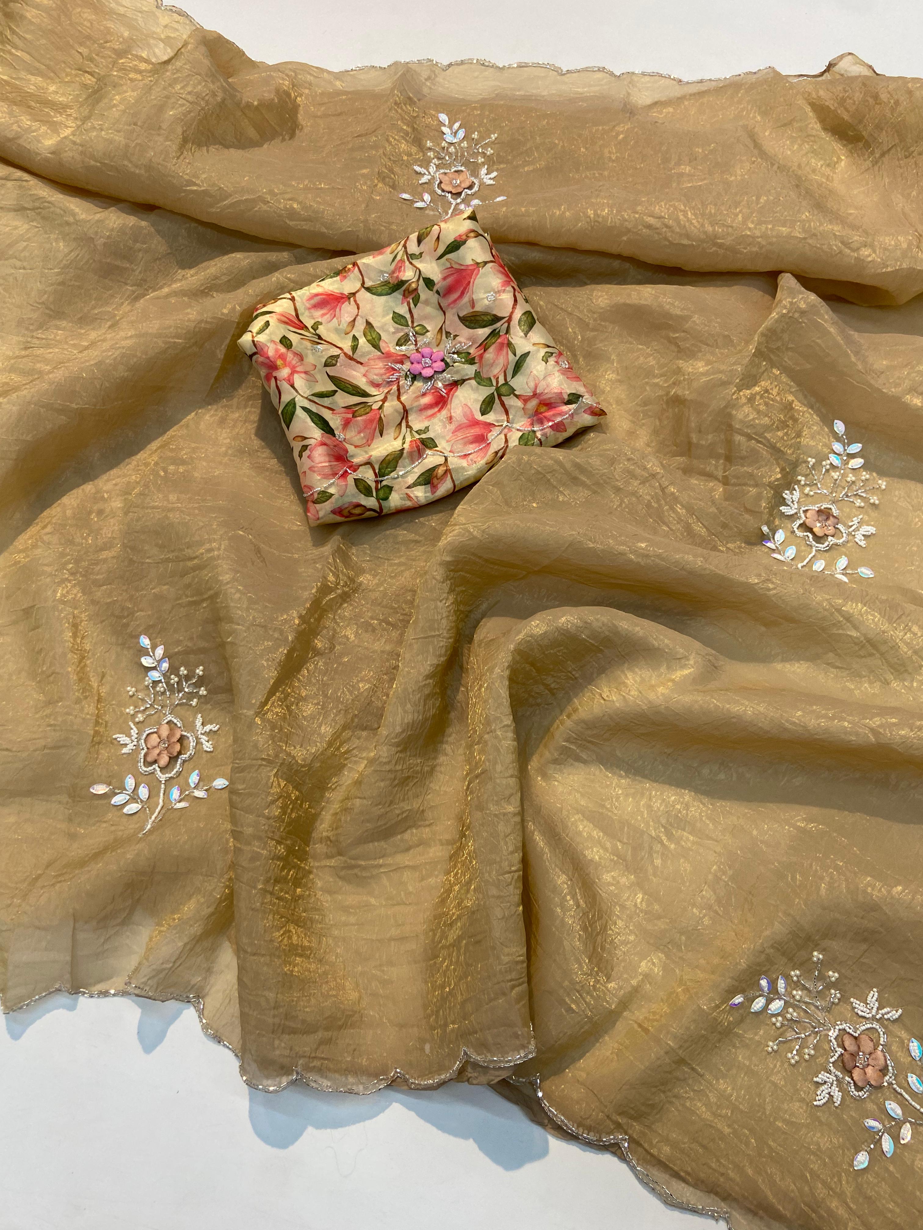 Glass Tissue Gold Crush - Anvitha Collections