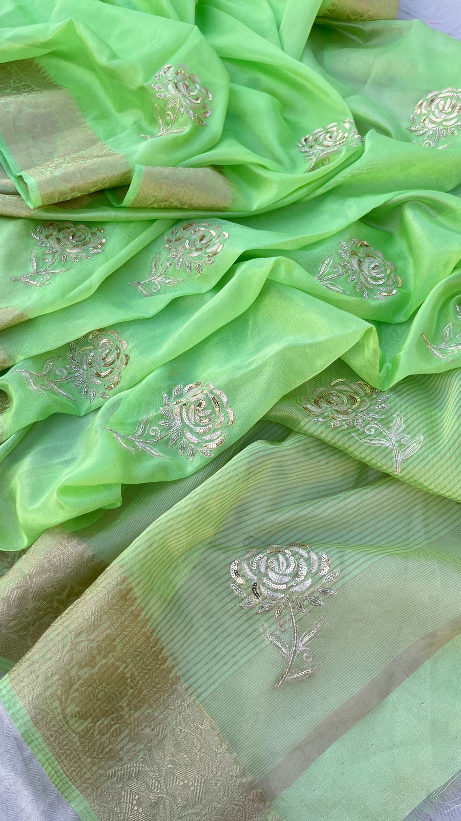 organza banarasi weaving - Anvitha Collections