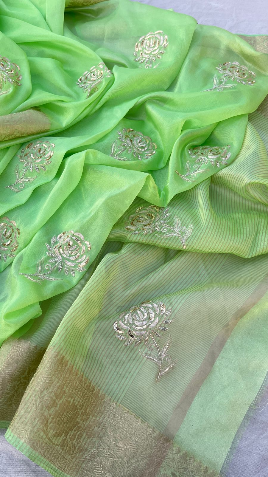organza banarasi weaving - Anvitha Collections