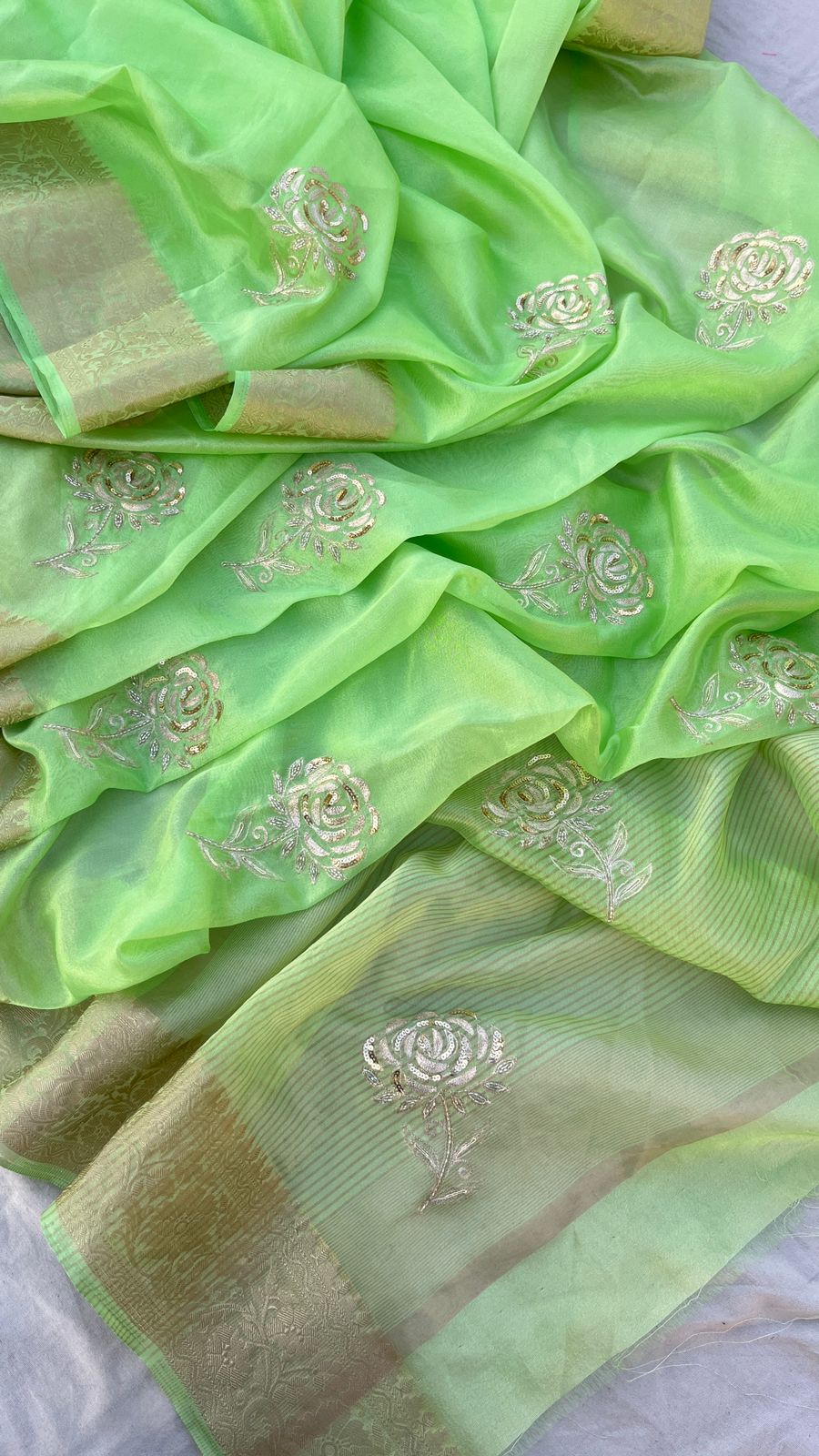 organza banarasi weaving - Anvitha Collections
