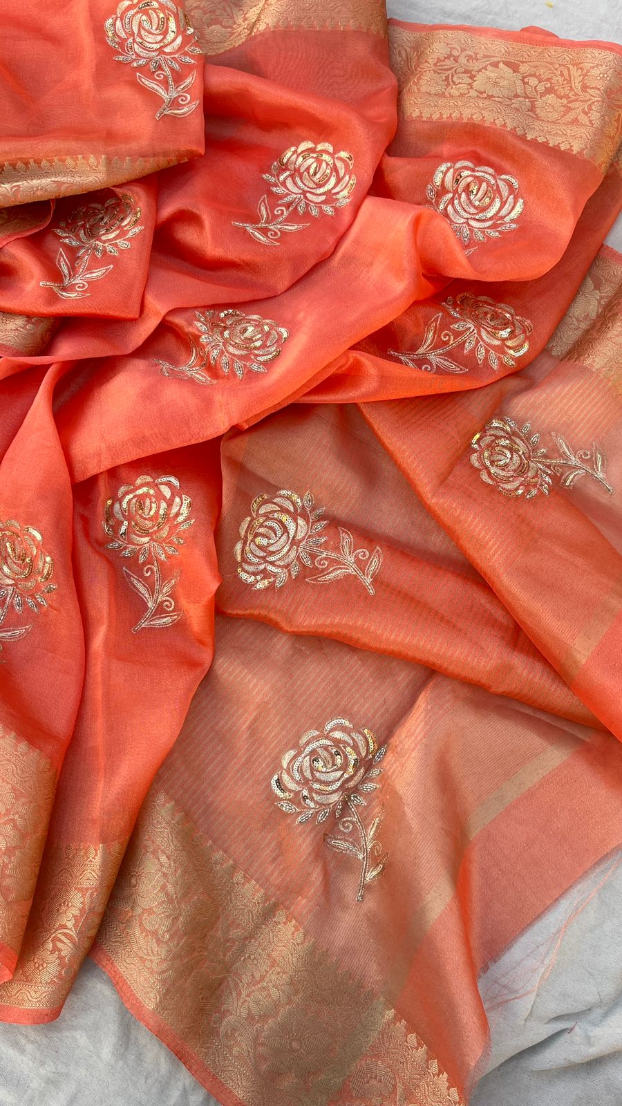 organza banarasi weaving - Anvitha Collections