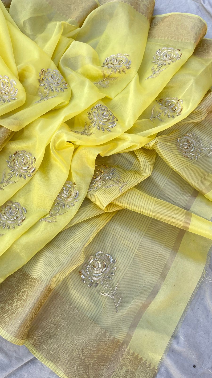 organza banarasi weaving - Anvitha Collections
