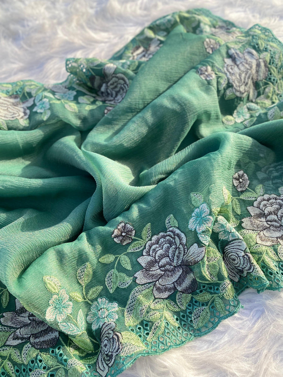pure chiffon sarees - Anvitha Collections
