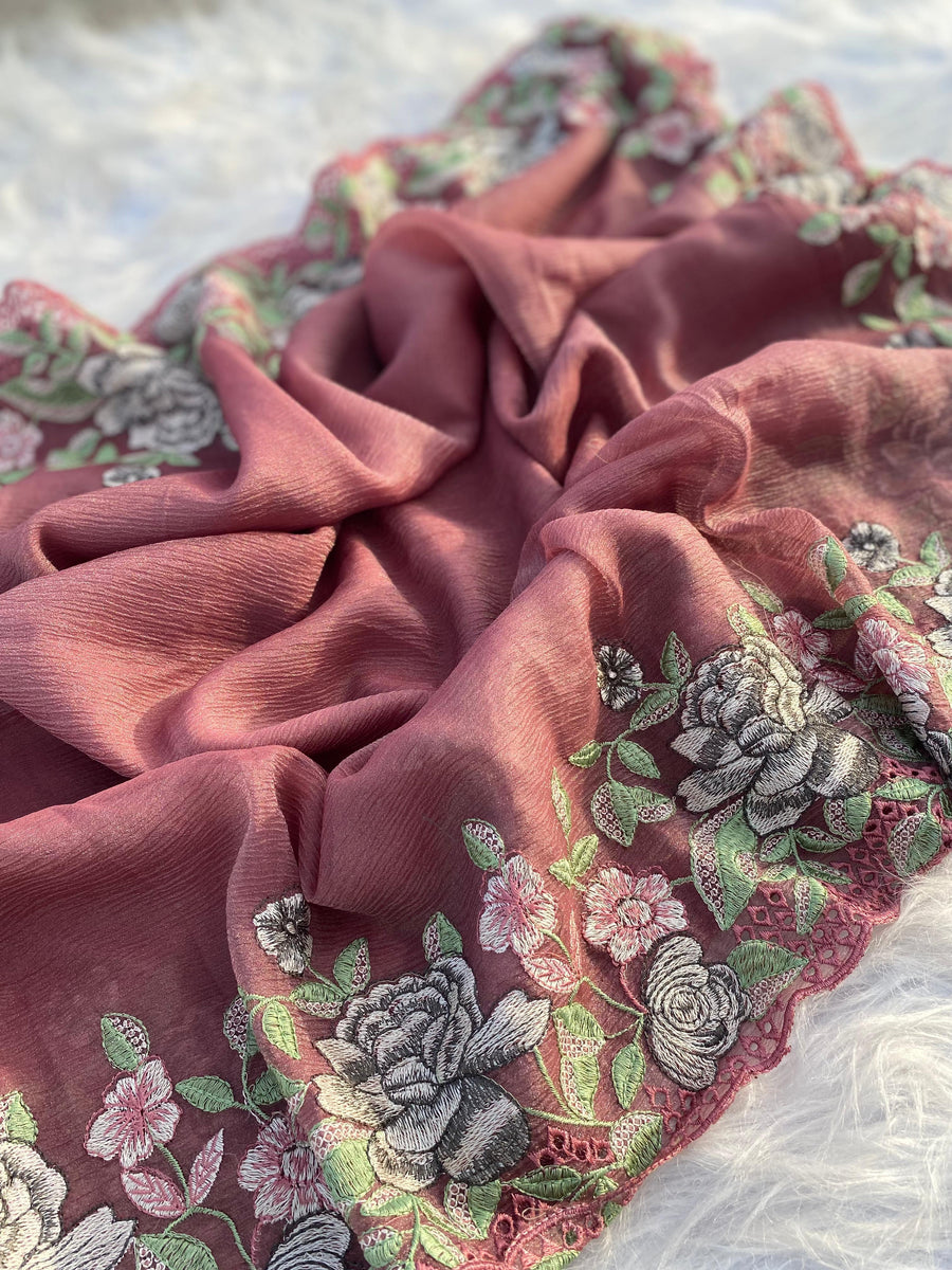 pure chiffon sarees - Anvitha Collections