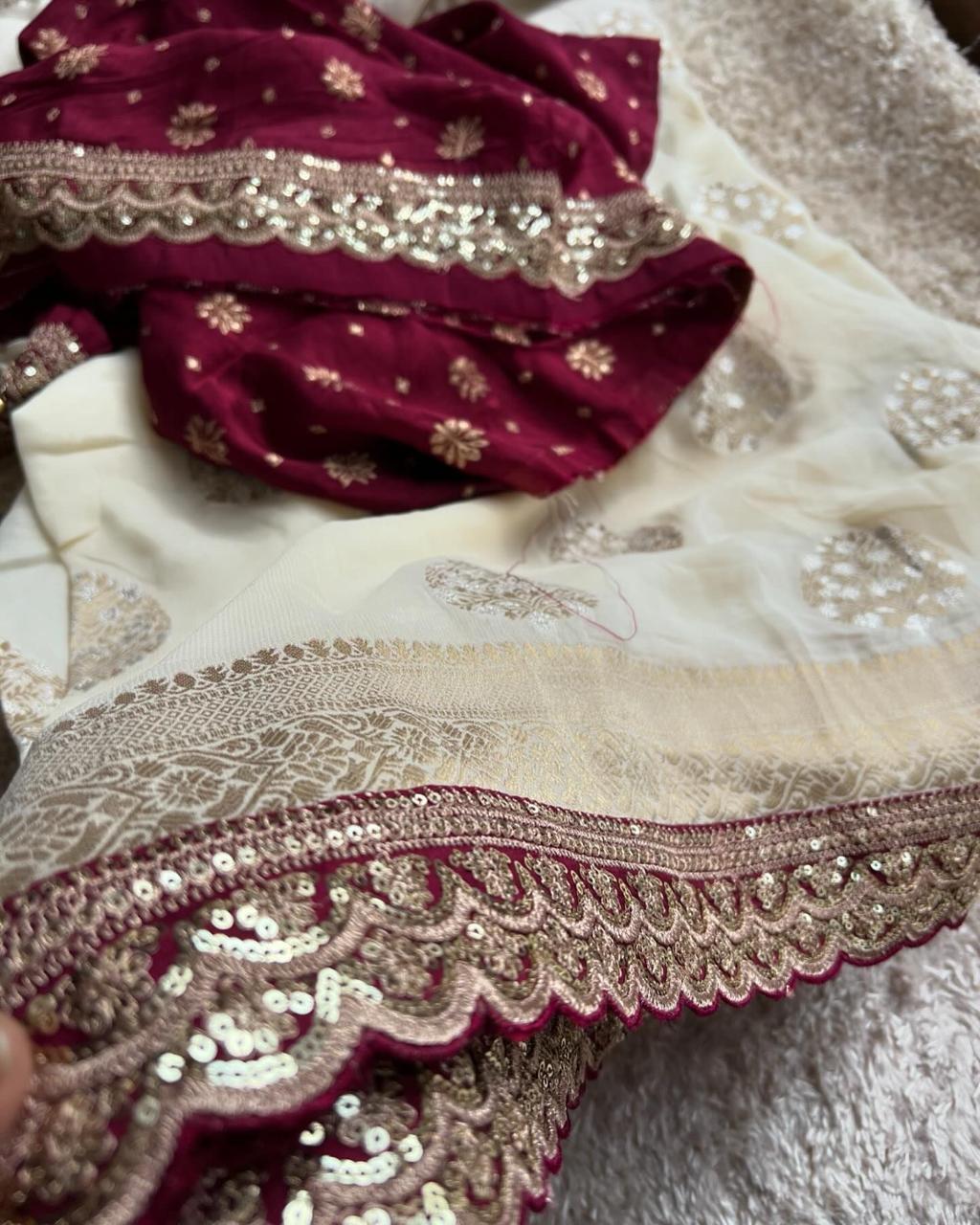 Pure Banarasi Pattu saree - Anvitha Collections