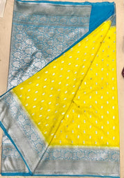 Banarasi Dyeable Pauri katan Georgette silk saree - Anvitha Collections