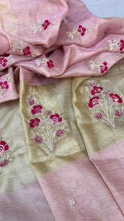 pure tissue linen silk - Anvitha Collections