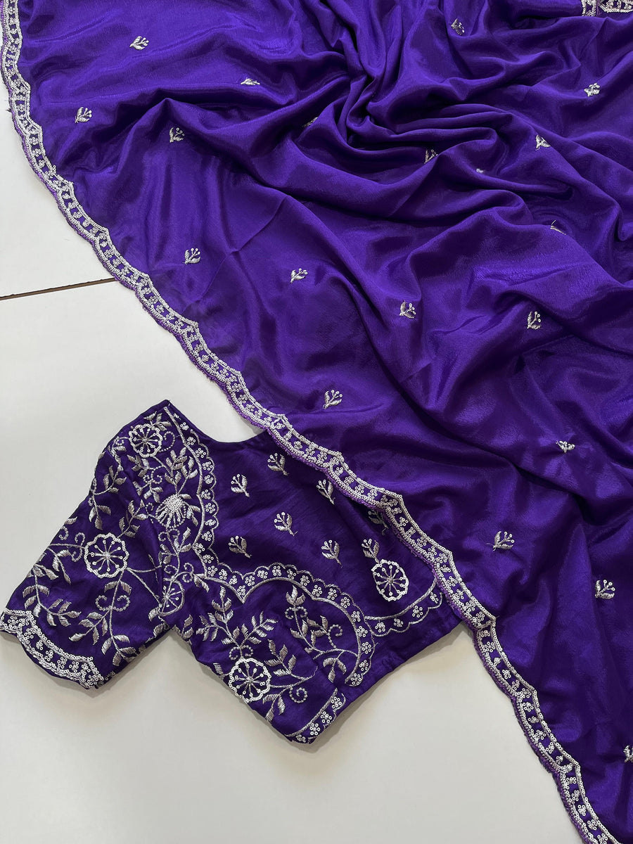 Chinnon silk saree