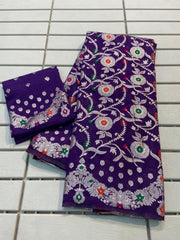 Pure khaddi Georgette Silk Weaving Saree - Anvitha Collections