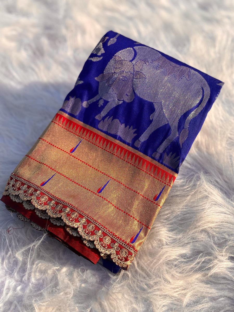 Muniya paithani border - Anvitha Collections