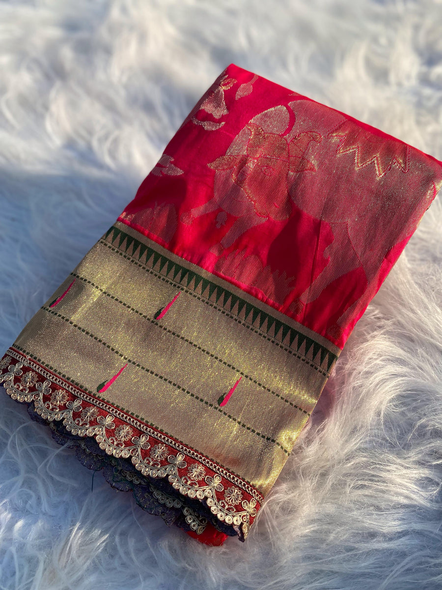Muniya paithani border - Anvitha Collections