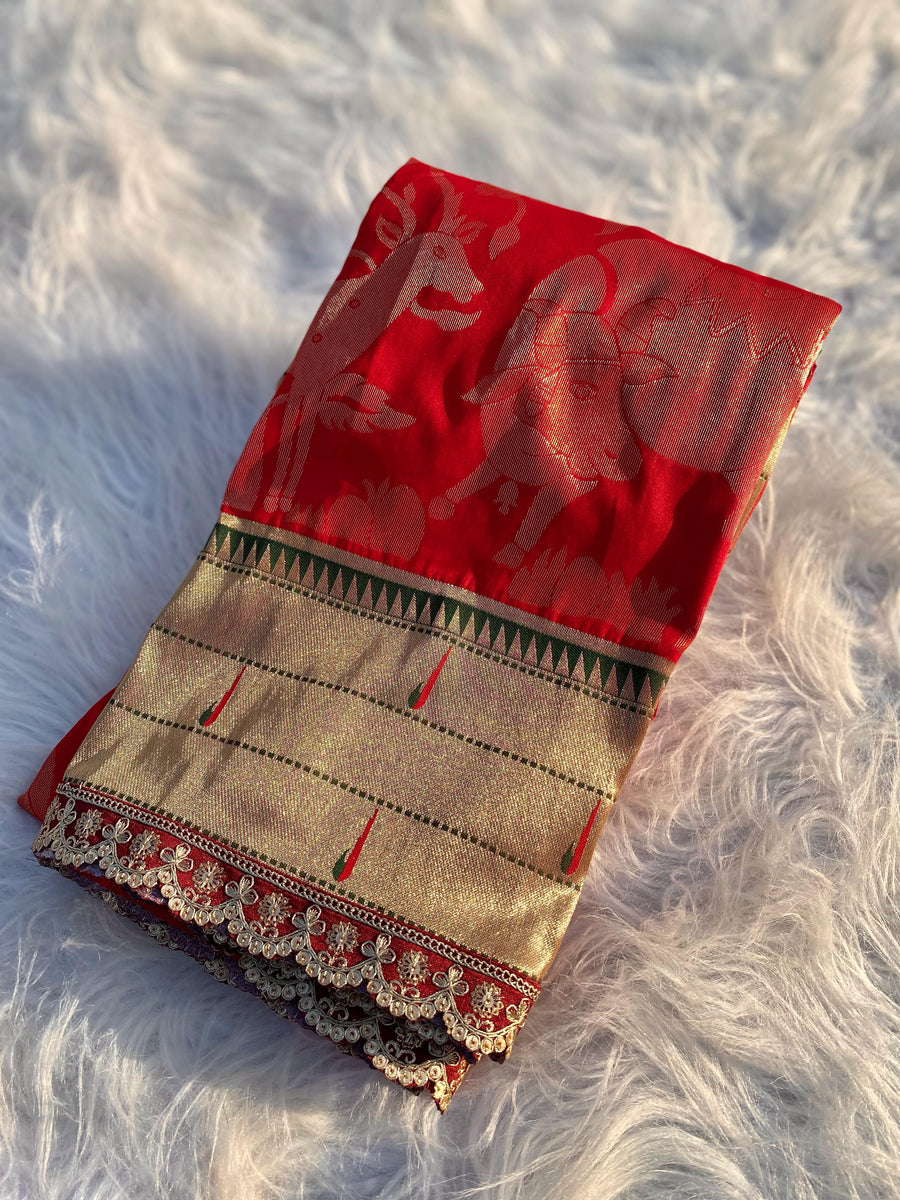 Muniya paithani border - Anvitha Collections