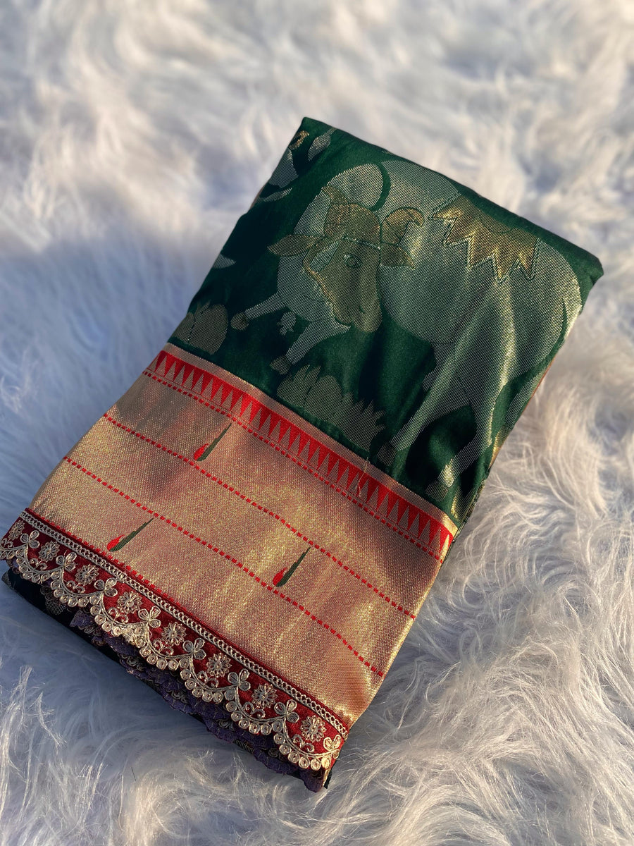 Muniya paithani border - Anvitha Collections