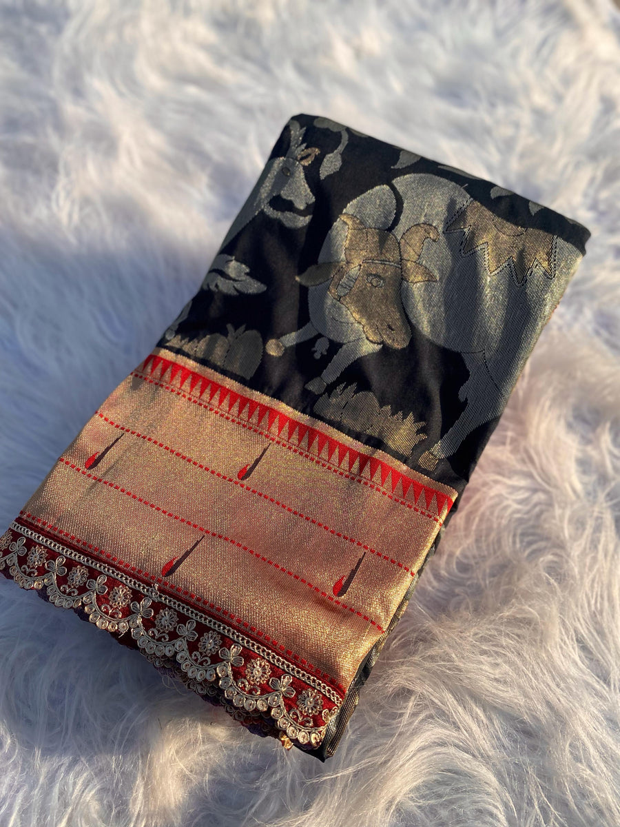 Muniya paithani border - Anvitha Collections