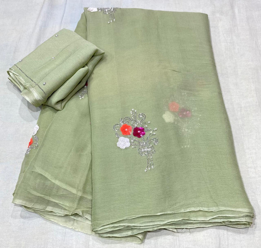 chiffon sarees - Anvitha Collections