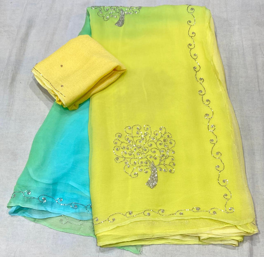 chiffon sarees - Anvitha Collections