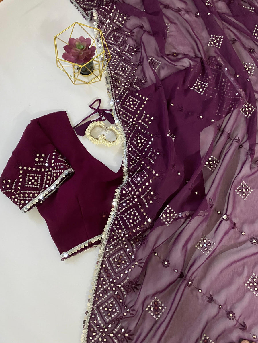 FOX Georgette Silk - Anvitha Collections
