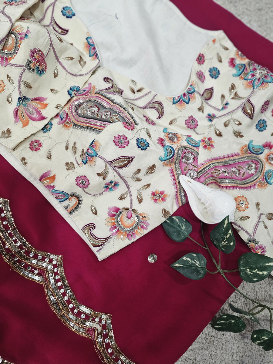 pink color georgette saree - Anvitha Collections