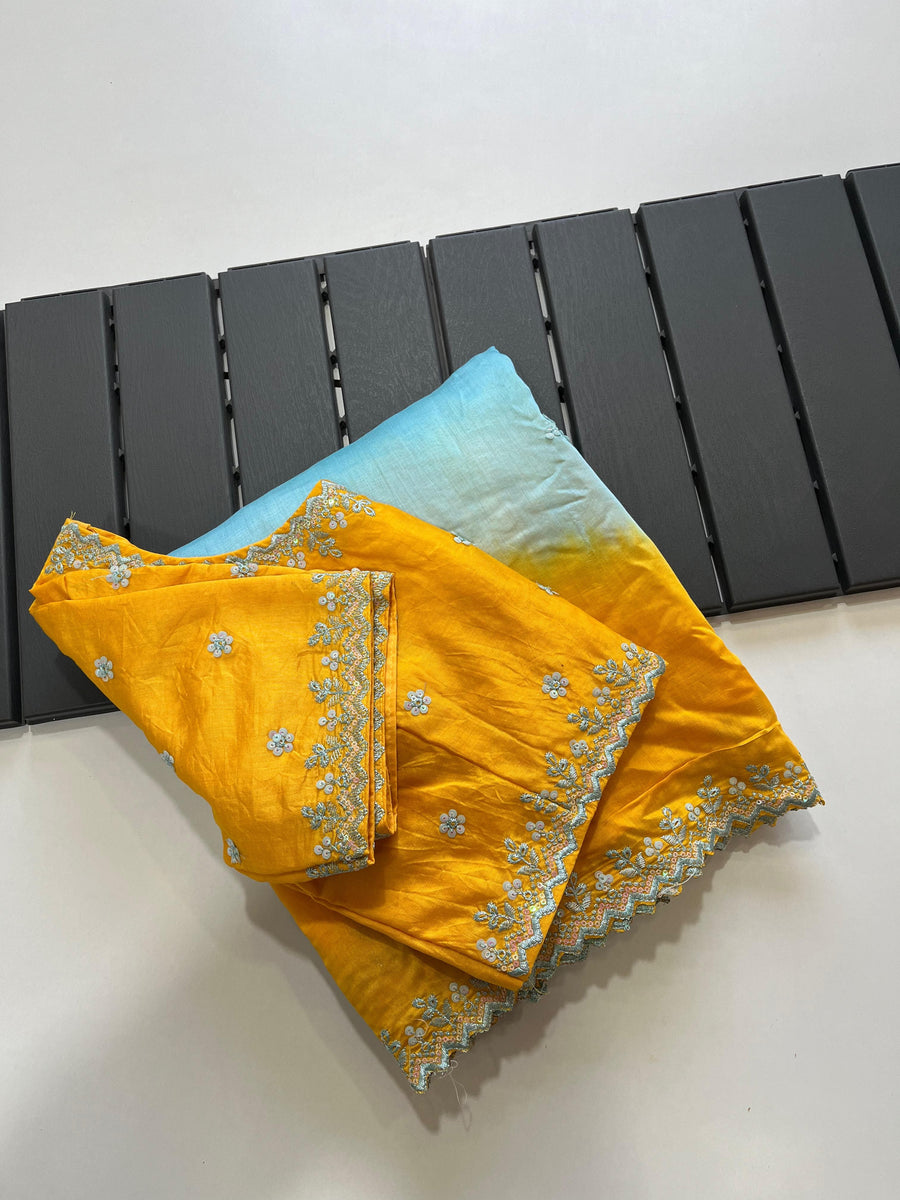 Silk Dual Shade saree - Anvitha Collections