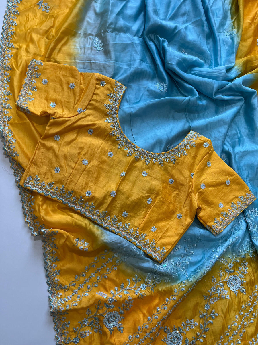 Silk Dual Shade saree - Anvitha Collections