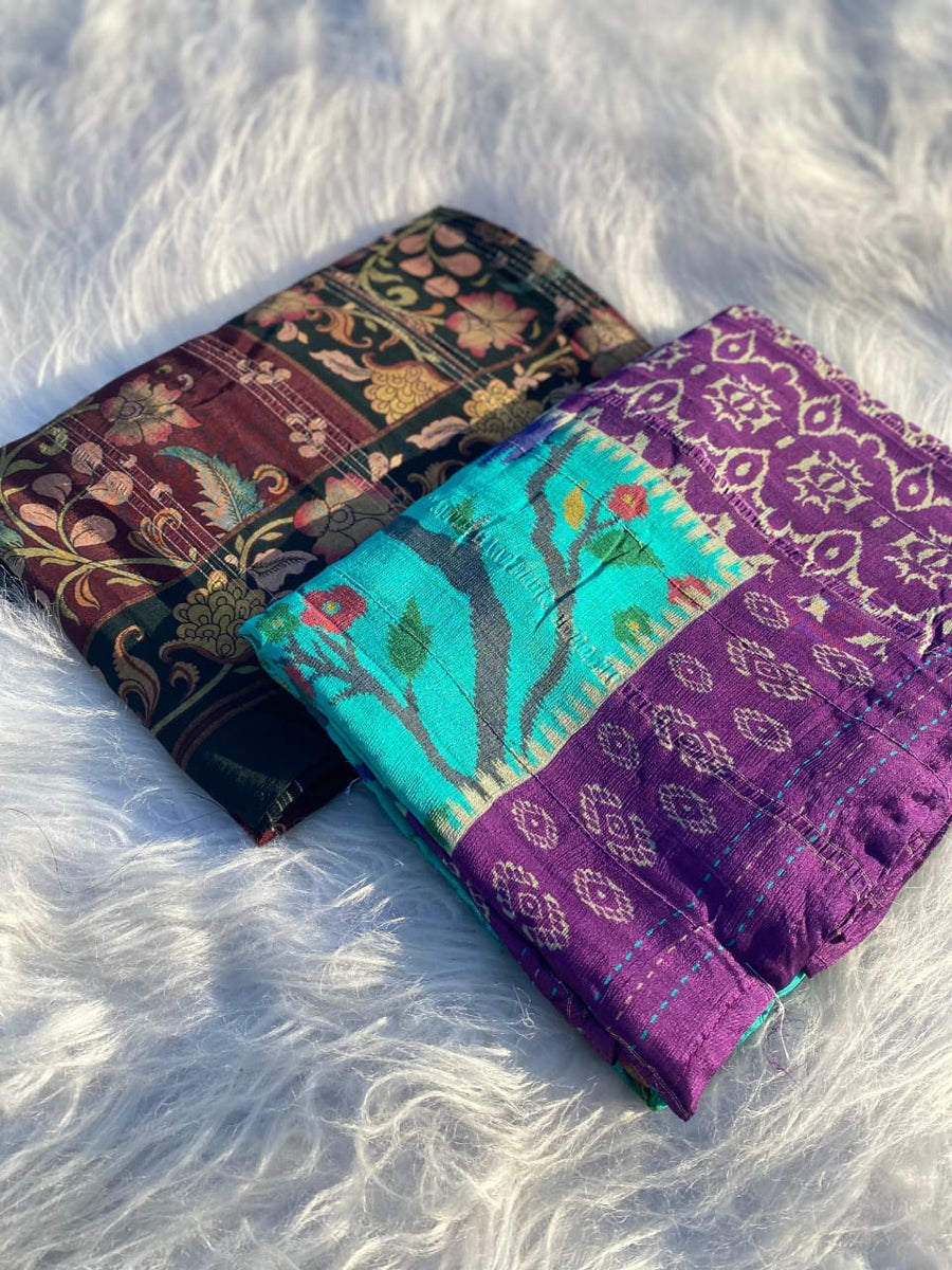 pure viscose handprinted sarees