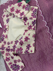 pure organza gold tissue lines saree - Anvitha Collections