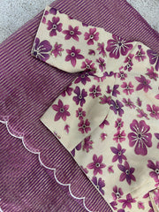 pure organza gold tissue lines saree - Anvitha Collections