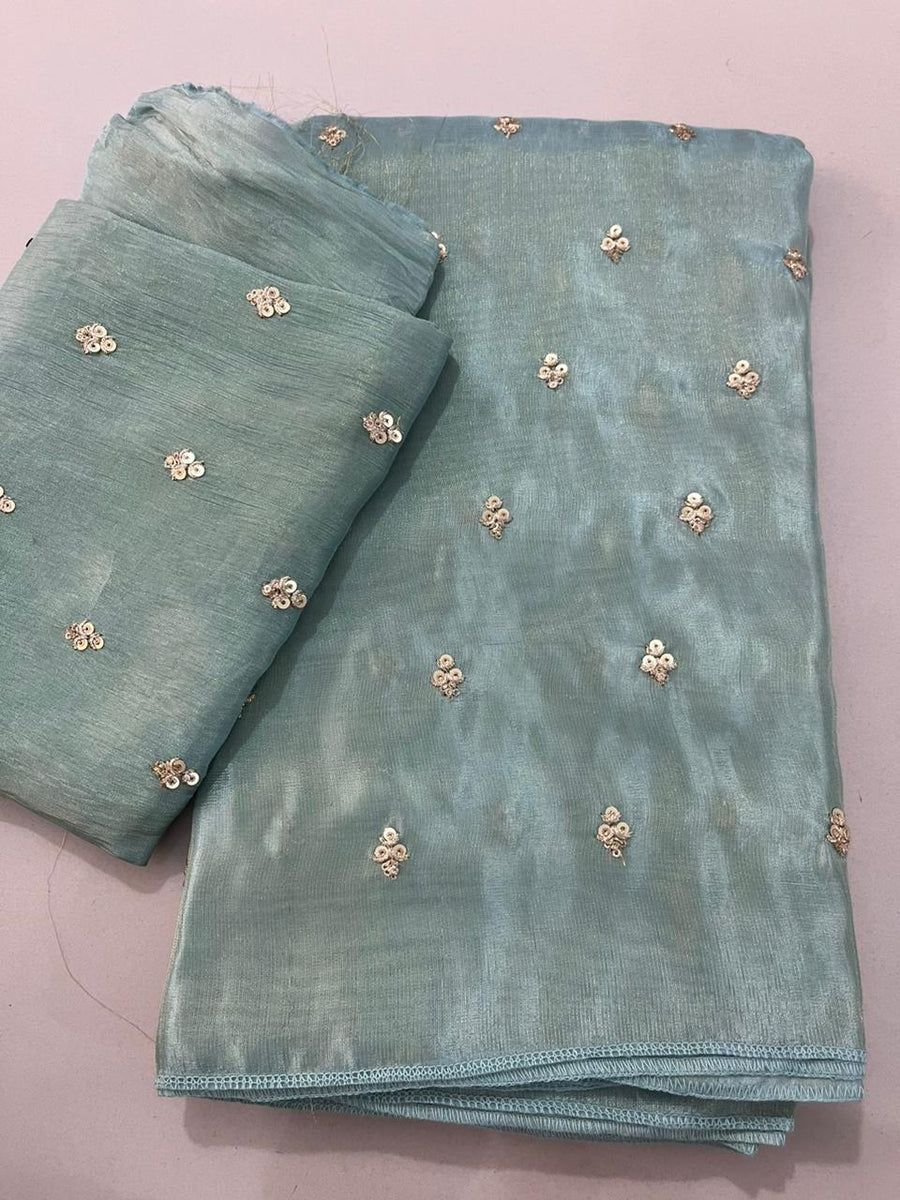 Pure Tissue Booty Saree - Anvitha Collections
