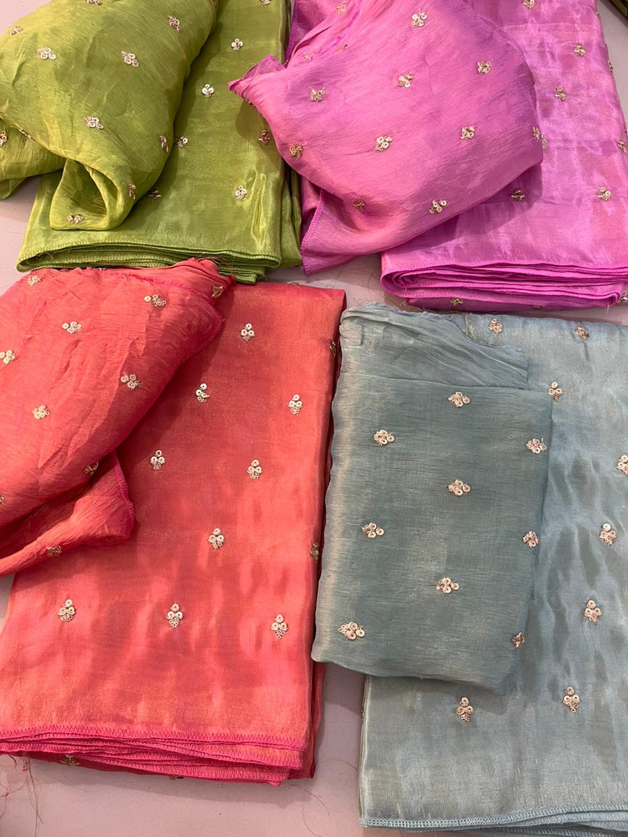 Pure Tissue Booty Saree - Anvitha Collections
