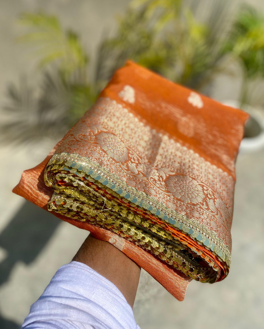 Katan silk fabric saree - Anvitha Collections
