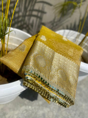 Katan silk fabric saree