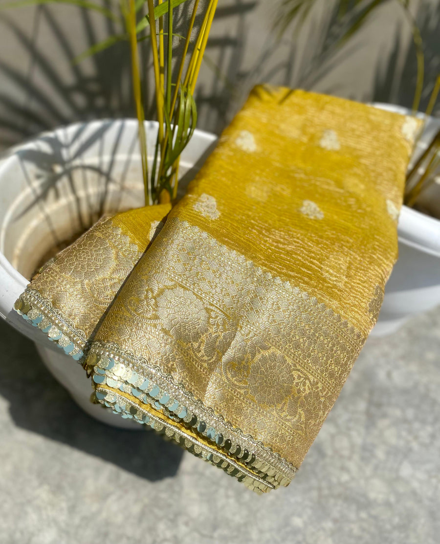 Katan silk fabric saree