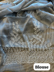pure chiffon organza silk saree - Anvitha Collections