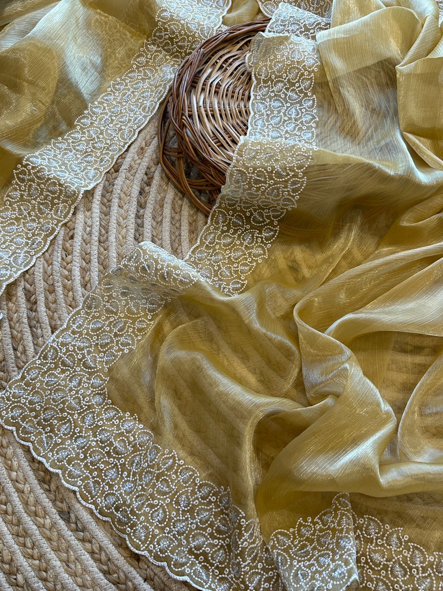 pure chiffon organza silk saree - Anvitha Collections