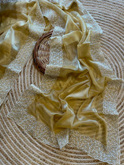 pure chiffon organza silk saree - Anvitha Collections