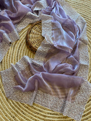 pure chiffon organza silk saree - Anvitha Collections