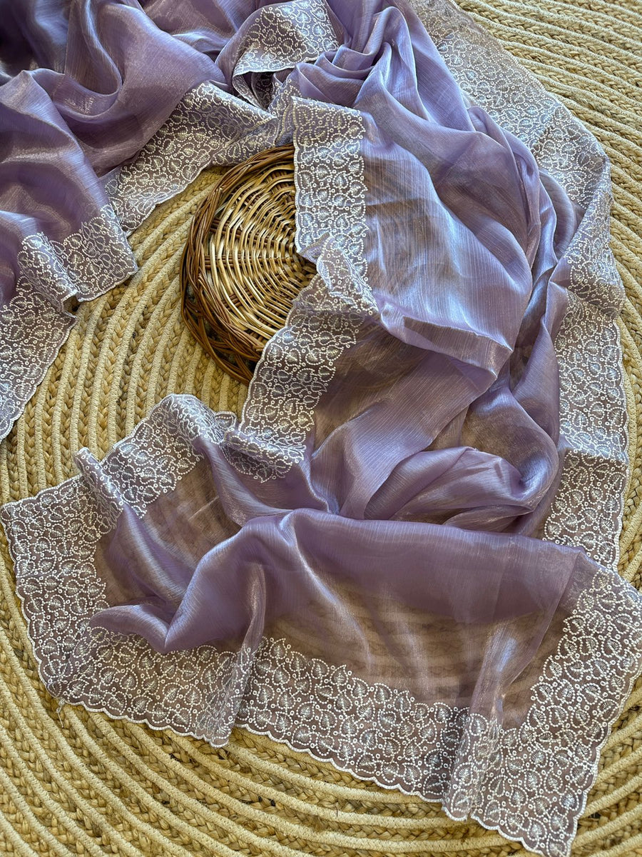 pure chiffon organza silk saree - Anvitha Collections