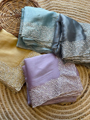 pure chiffon organza silk saree - Anvitha Collections