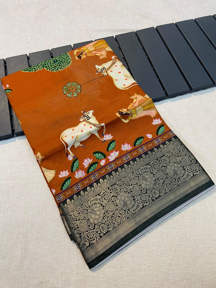 Pure Viscose Dola Silk Saree - Anvitha Collections