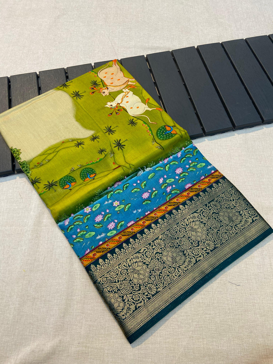 Pure Viscose Dola Silk Saree - Anvitha Collections