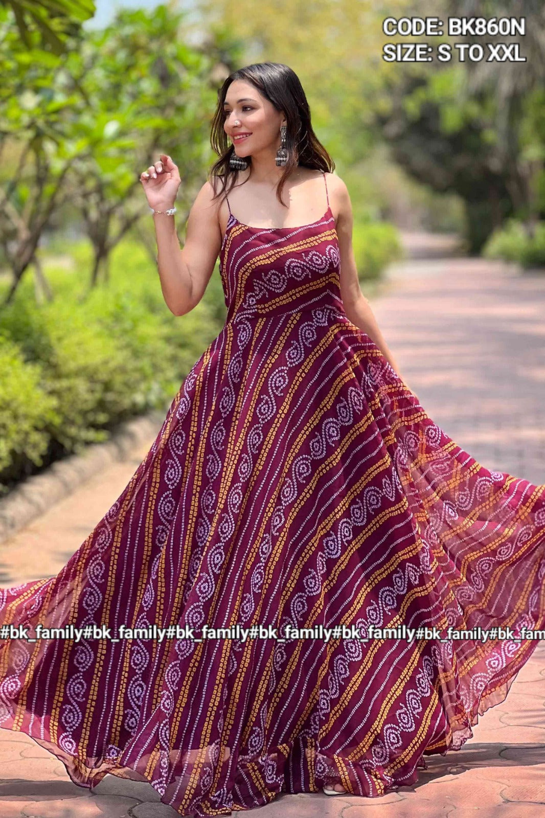 Soft Georgette Bandhani Fabric - Anvitha Collections