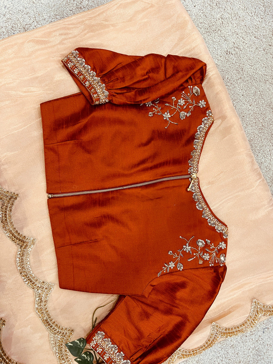 stunning scallop maggam border - Anvitha Collections