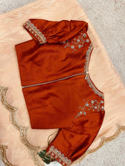 stunning scallop maggam border - Anvitha Collections