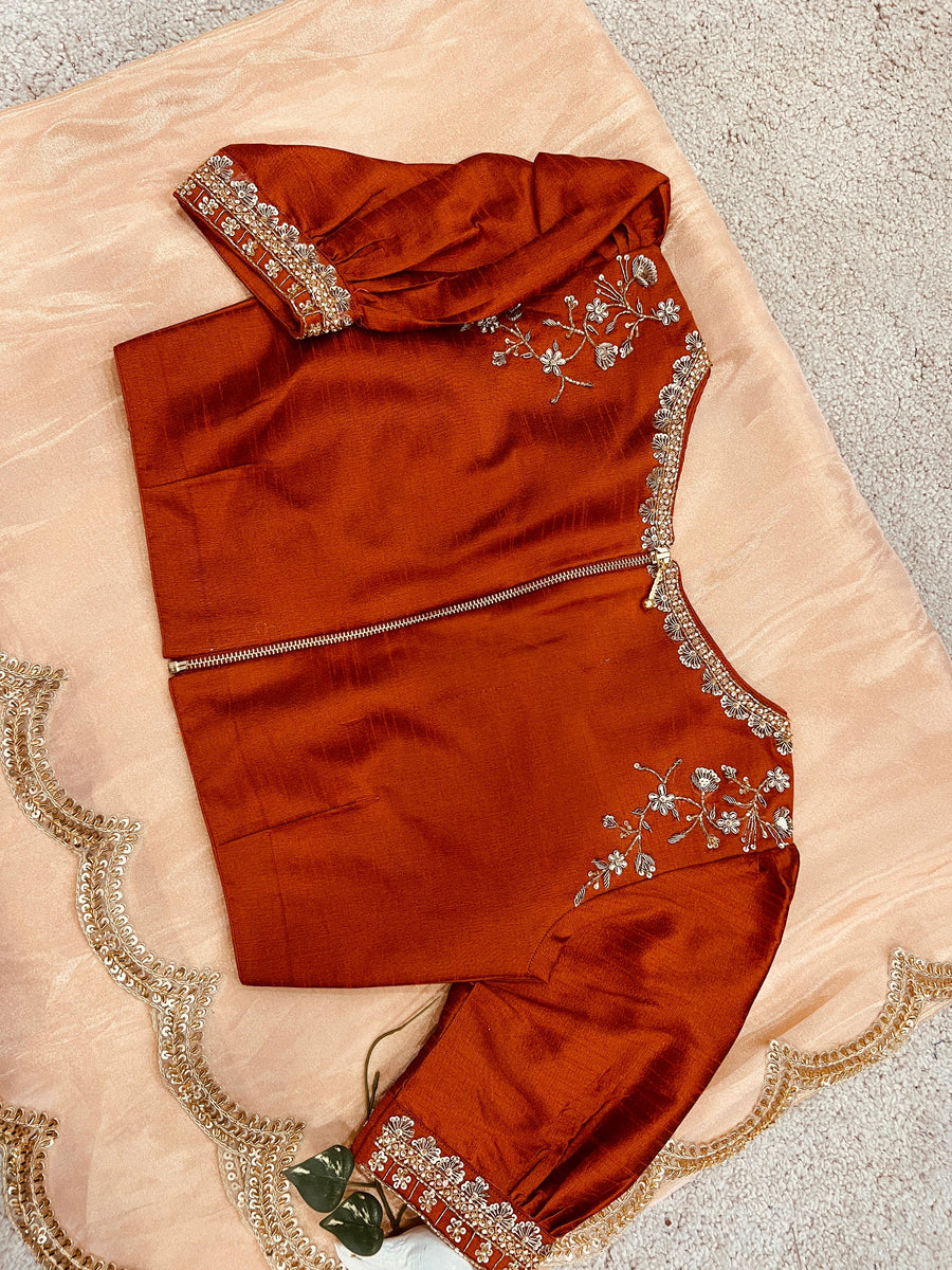 stunning scallop maggam border - Anvitha Collections