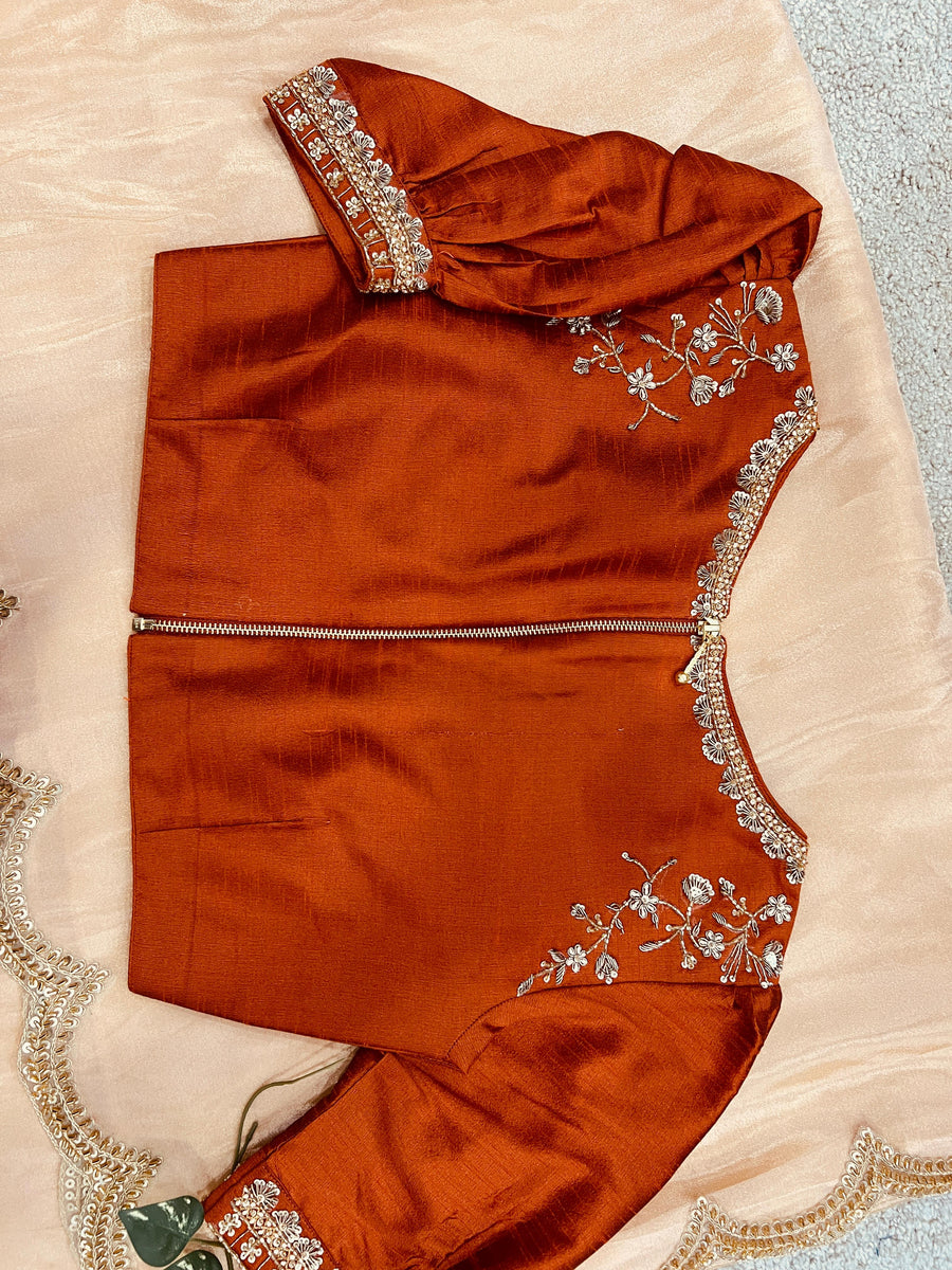 stunning scallop maggam border - Anvitha Collections
