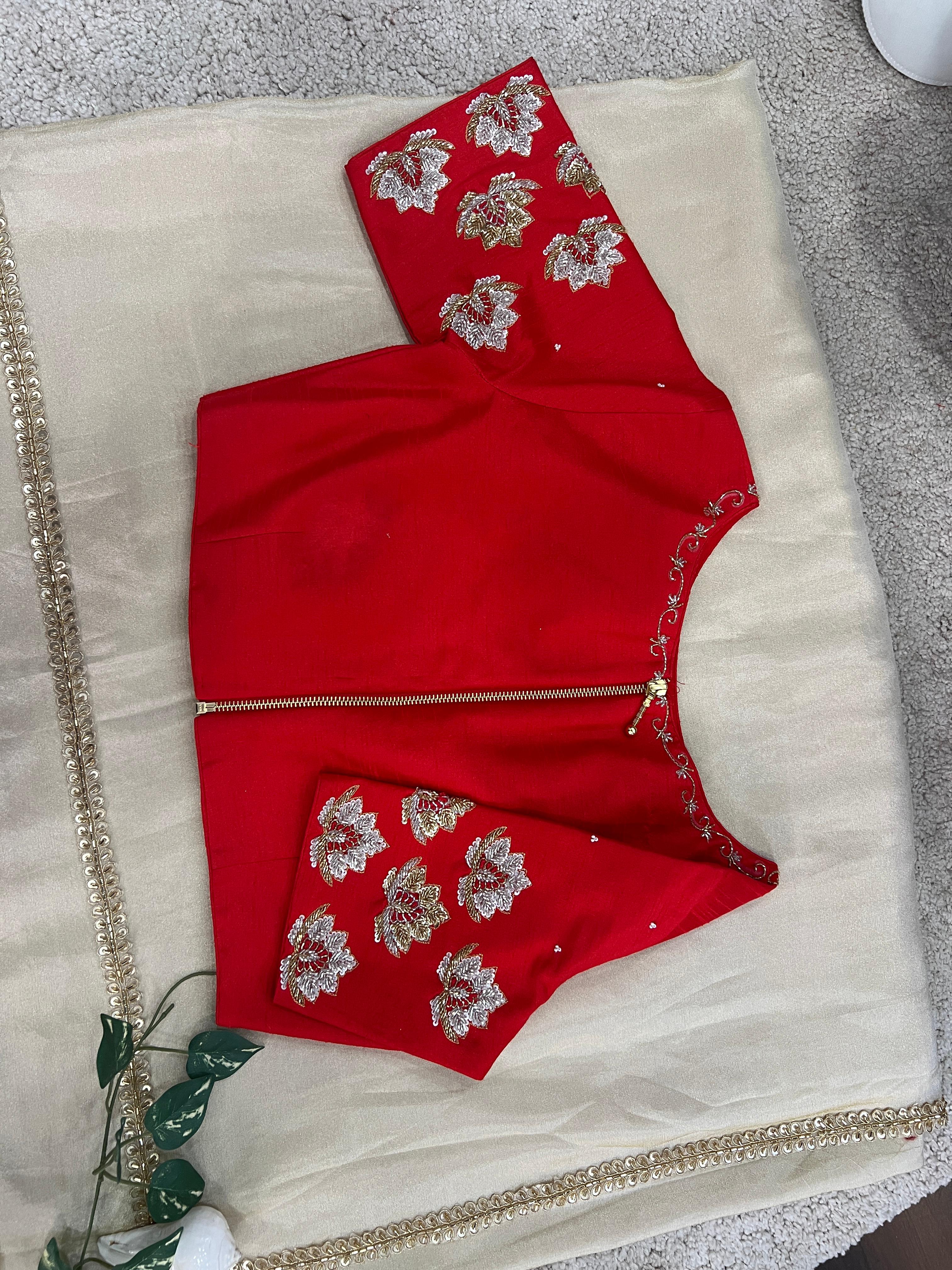 stunning scallop maggam border - Anvitha Collections