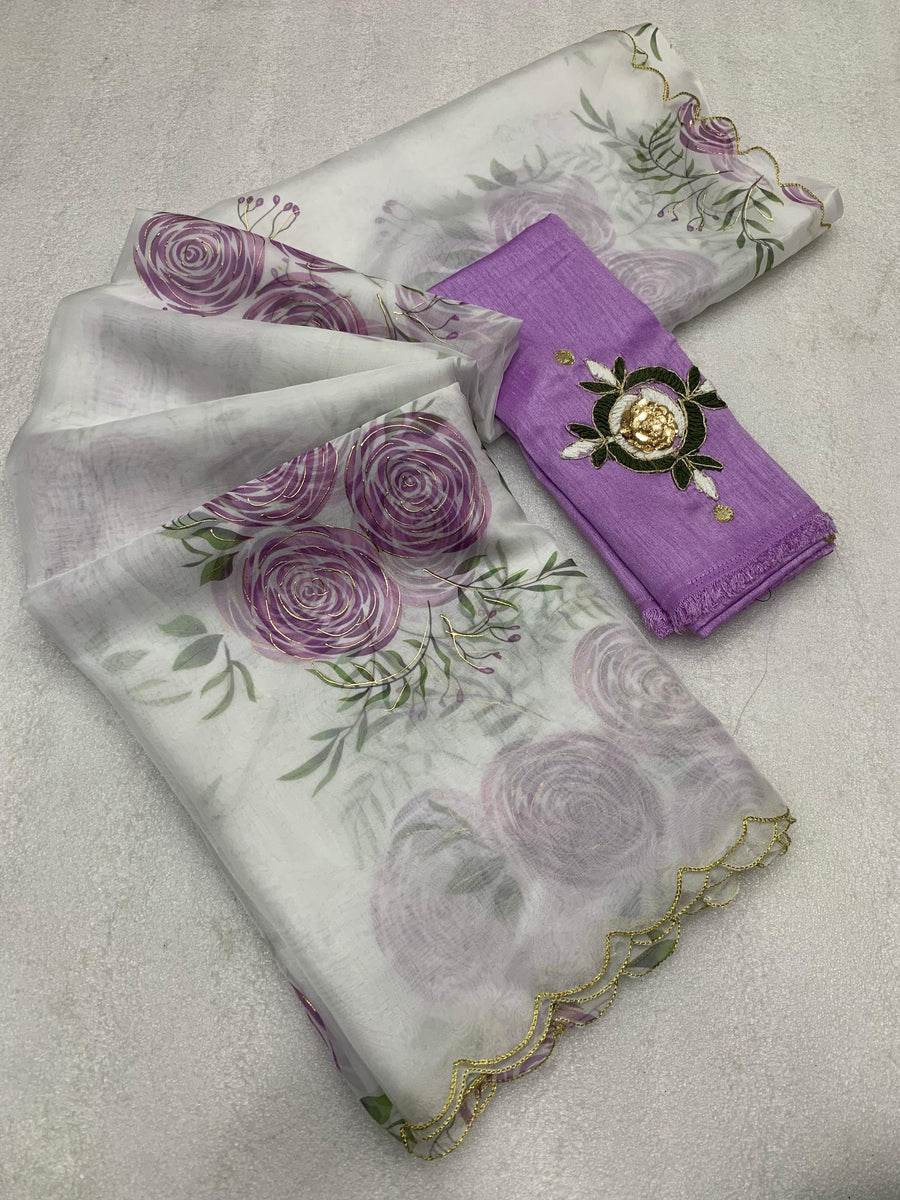 soft Taby Organza fabric - Anvitha Collections