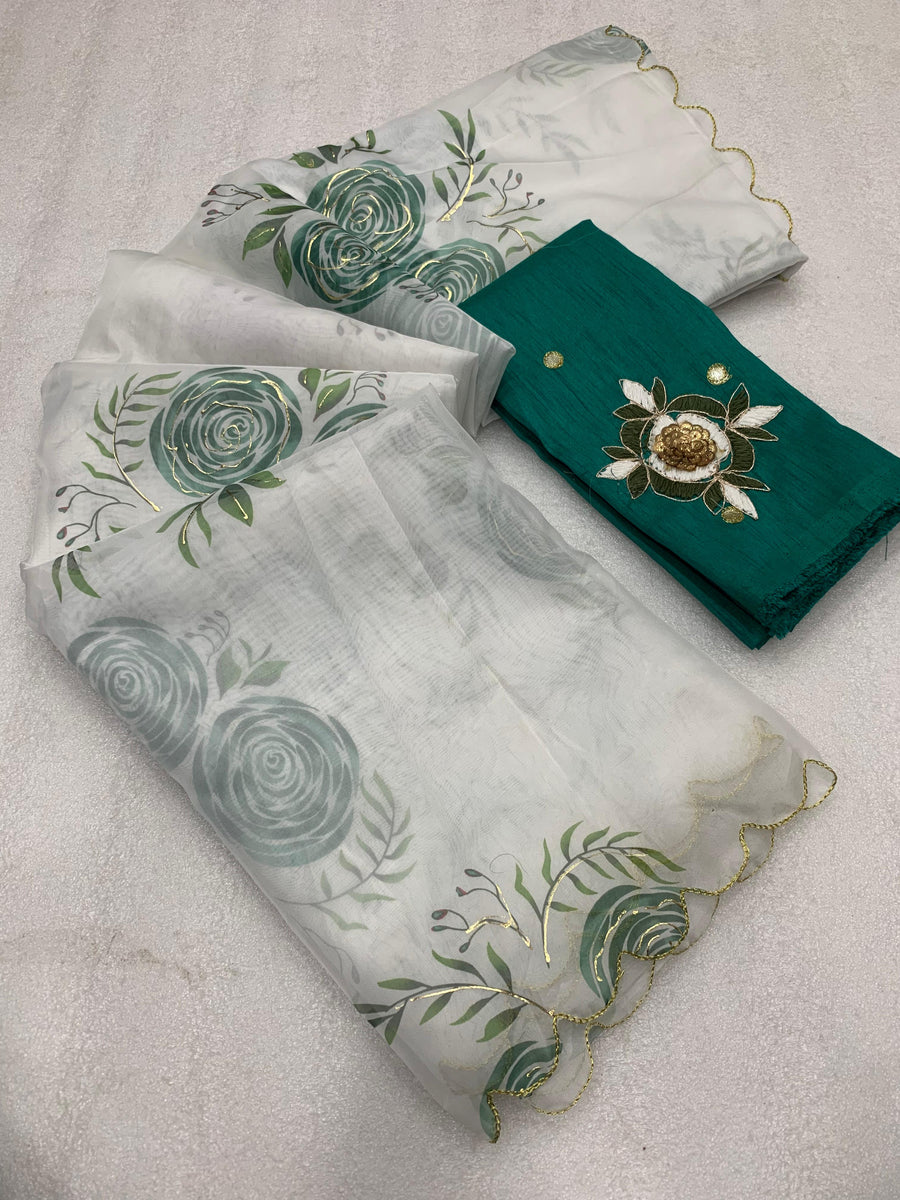 soft Taby Organza fabric - Anvitha Collections