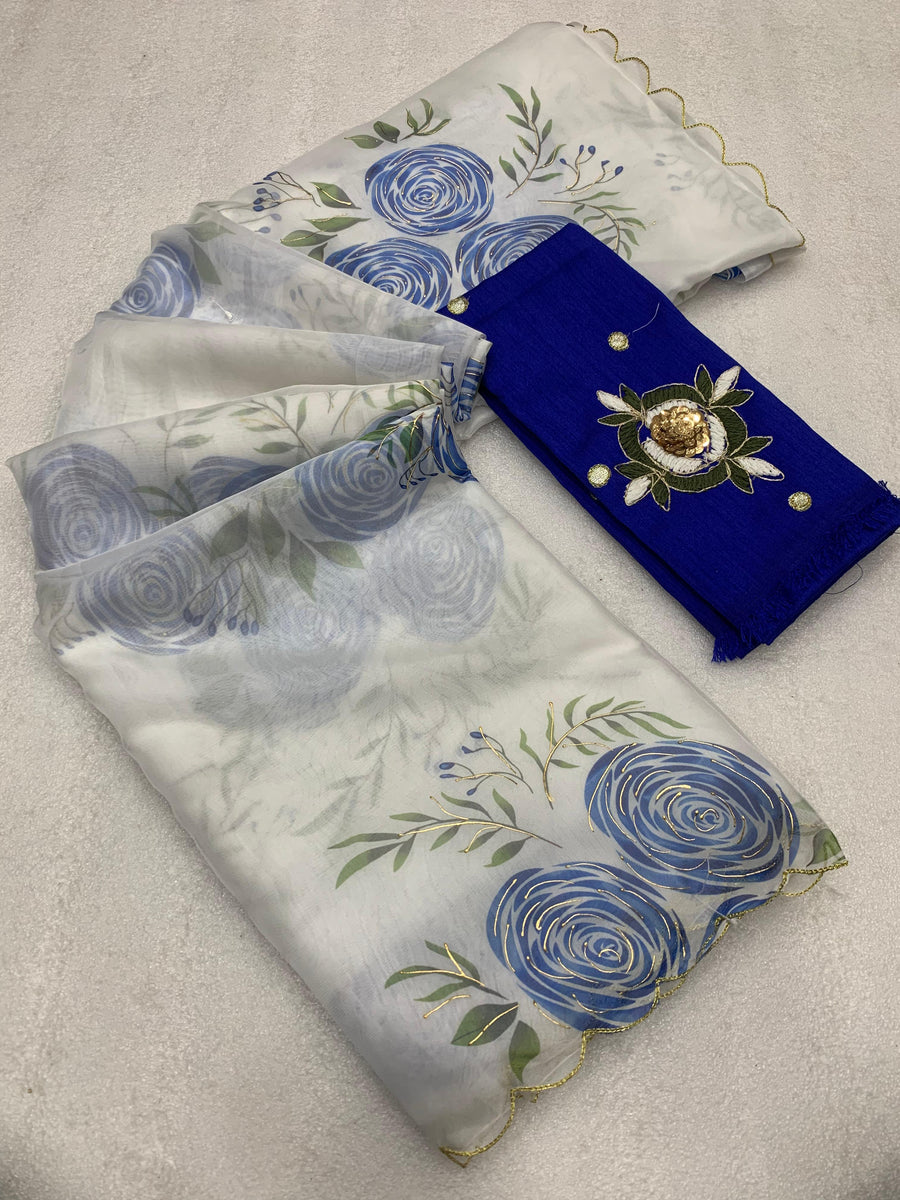 soft Taby Organza fabric - Anvitha Collections