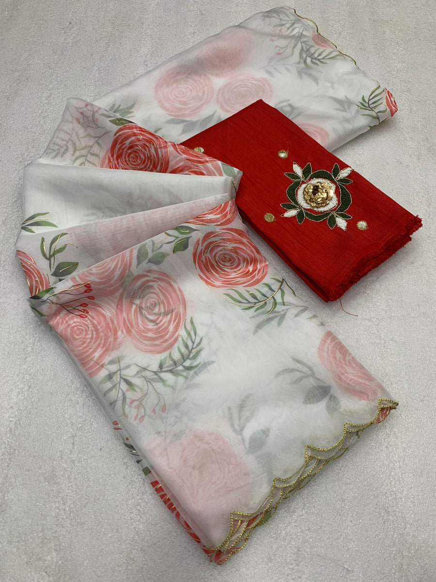 soft Taby Organza fabric - Anvitha Collections